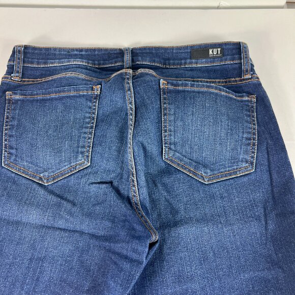 Kut From The Kloth Jeans Women's 8 Catherine Boyfriend Blue Faded Stretch Denim - Picture 10 of 16